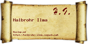 Halbrohr Ilma névjegykártya